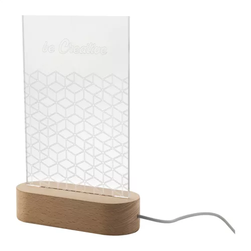 Woodify LED-es trófea, téglalap