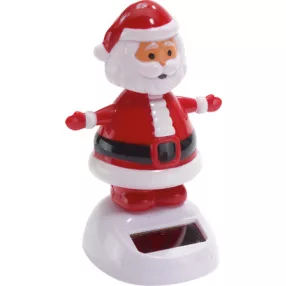 SANTA napelemes télapó figura, piros/ télapó