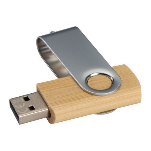 Bambusz pendrive 4 GB, készletről