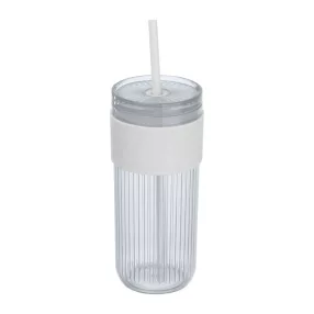 Műanyag pohár szívószállal, 660 ml