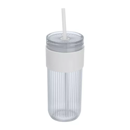 Műanyag pohár szívószállal, 660 ml