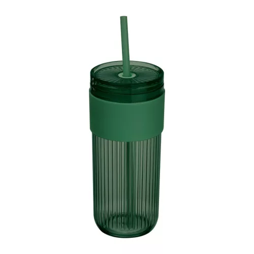 Műanyag pohár szívószállal, 660 ml