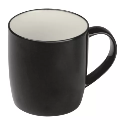 Porcelán bögre színes külsővel, 300 ml