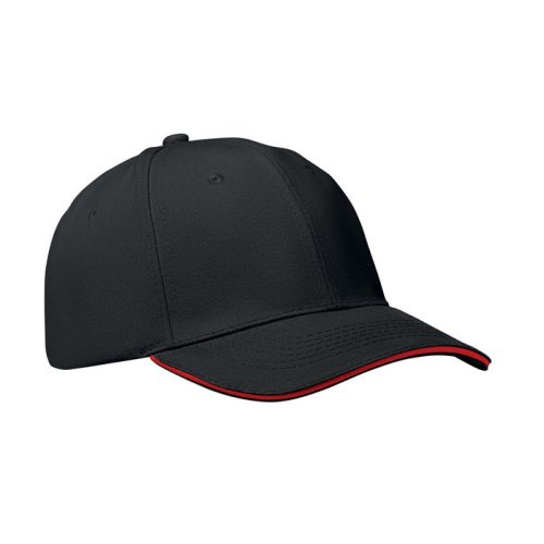 6 panel baseball sapka 260g/m²