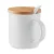 Porcelánbögre kanállal