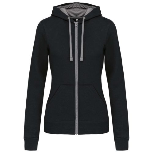 Kariban KA467 LADIES’ CONTRAST HOODED FULL ZIP SWEATSHIRT M