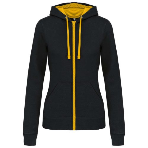 Kariban KA467 LADIES’ CONTRAST HOODED FULL ZIP SWEATSHIRT L