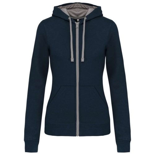 Kariban KA467 LADIES’ CONTRAST HOODED FULL ZIP SWEATSHIRT XL