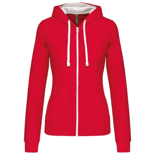 Kariban KA467 LADIES’ CONTRAST HOODED FULL ZIP SWEATSHIRT XL