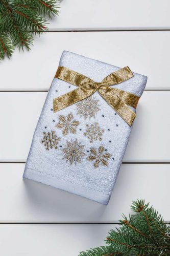 Olima OLXMAS14 OLIMA CHRISTMAS TOWEL - SNOWFLAKES I 45X70