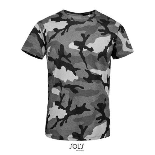 SOL'S SO01188 SOL'S CAMO MEN -KÖRNYAKÚ PÓLÓ S