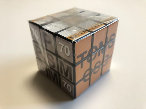 Rubik kocka matrica emblémázással celofán csomagolásban, 3x3x3, 57mm x 57mm