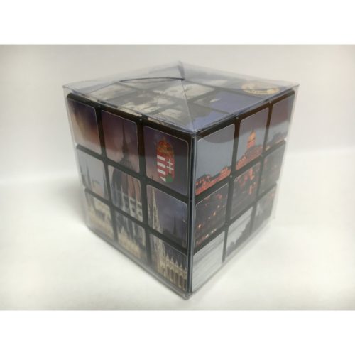 Rubik kocka matrica emblémázással PVC csomagolásban, 3x3x3, 57mm x 57mm